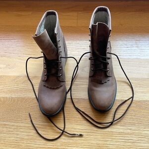 Vintage Justin Mckean Roper Lace Up Boots